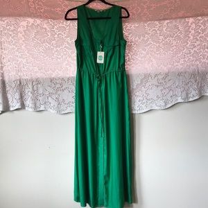 Green long women’s dress large